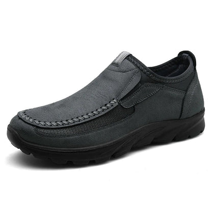 Men's Orthopedic Leather Shoes with Wide Toe