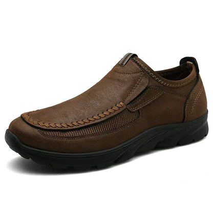 Men's Orthopedic Leather Shoes with Wide Toe
