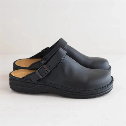 Men's Orthopedic Leather Slippers, Durable