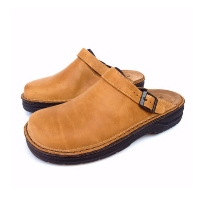 Men's Orthopedic Leather Slippers with Adjustment