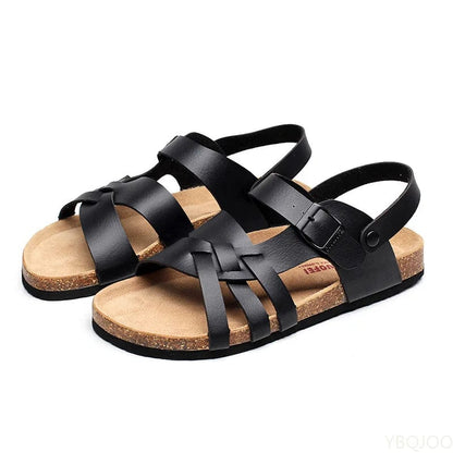 Men's Orthopedic Leather Velcro Sandals