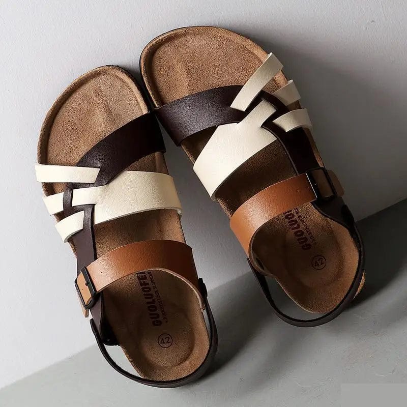 Men's Orthopedic Leather Velcro Sandals