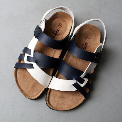 Men's Orthopedic Leather Velcro Sandals