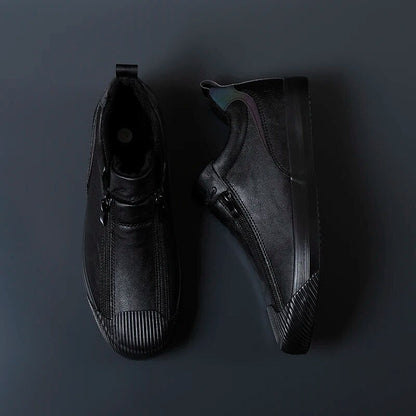 Men's Premium Leather Sneakers, Smooth