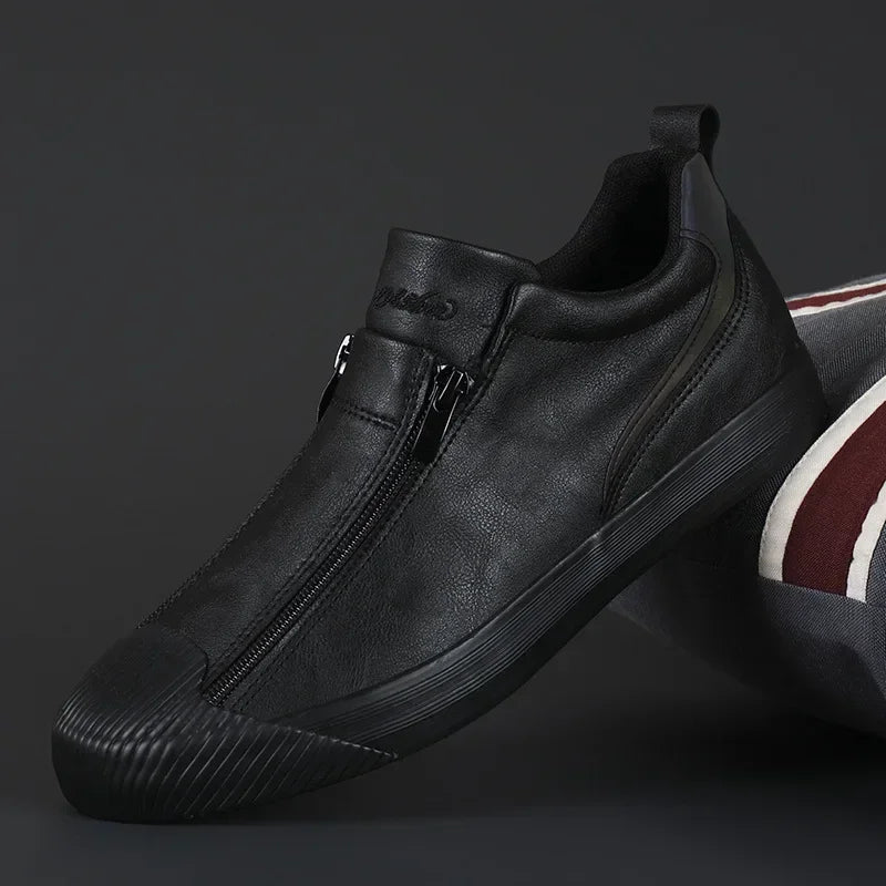Men's Premium Leather Sneakers, Smooth