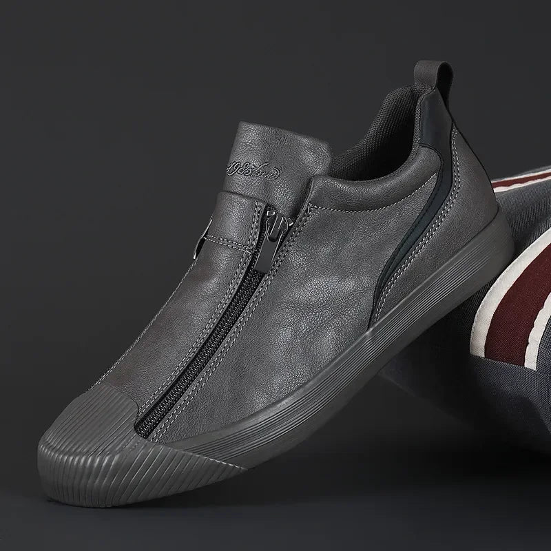 Men's Premium Leather Sneakers, Smooth