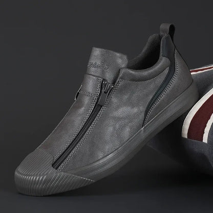 Men's Premium Leather Sneakers, Smooth