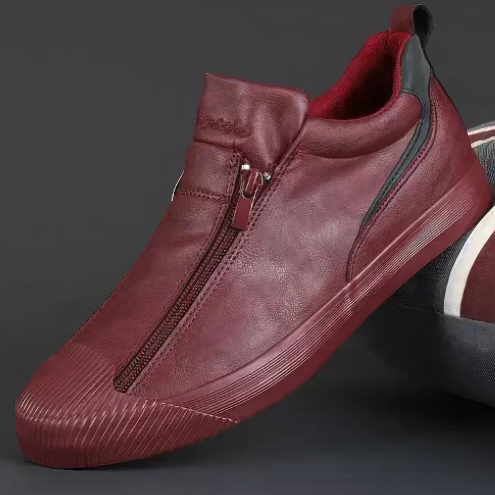 Men's Premium Leather Sneakers, Smooth
