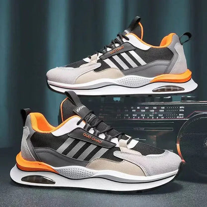 Men's Retro Sneakers in Suede and Mesh