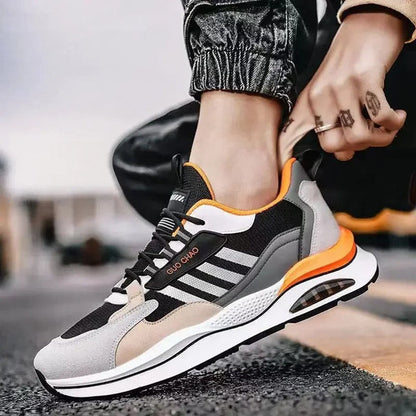 Men's Retro Sneakers in Suede and Mesh