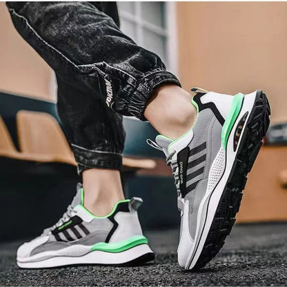 Men's Retro Sneakers in Suede and Mesh