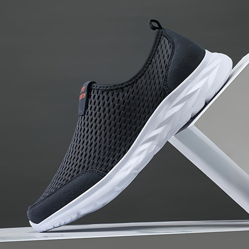 Men's Slip-On Sneakers in Breathable Mesh