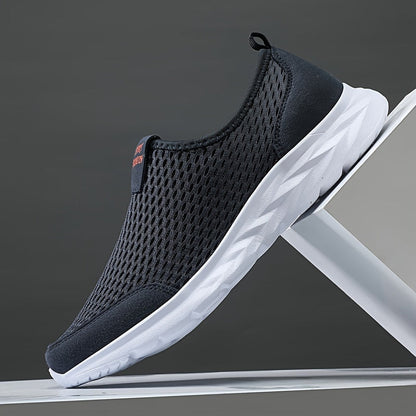 Men's Slip-On Sneakers in Breathable Mesh