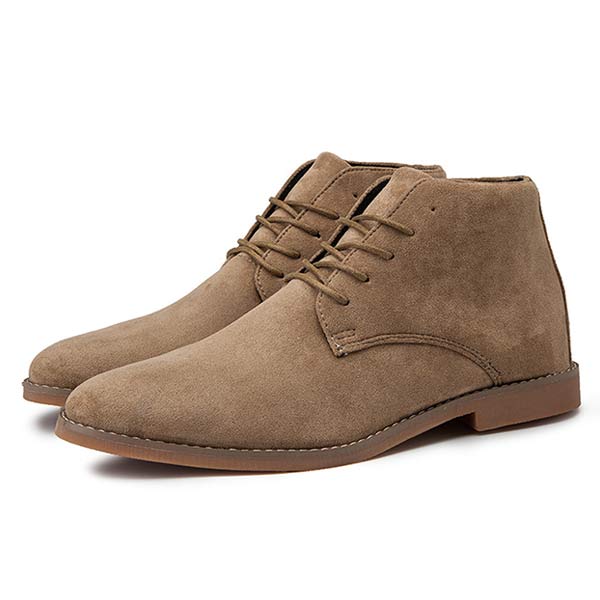 Men's Suede Ankle-Height Lace-Up Shoes