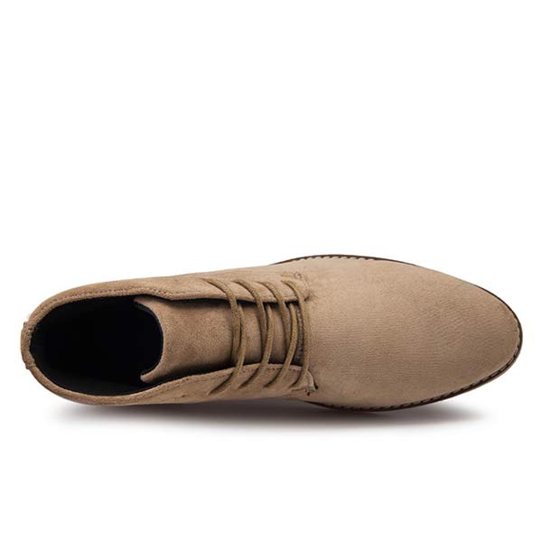Men's Suede Ankle-Height Lace-Up Shoes
