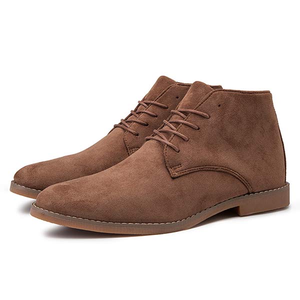 Men's Suede Ankle-Height Lace-Up Shoes