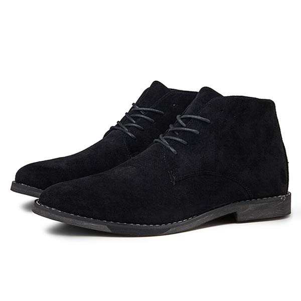 Men's Suede Ankle-Height Lace-Up Shoes