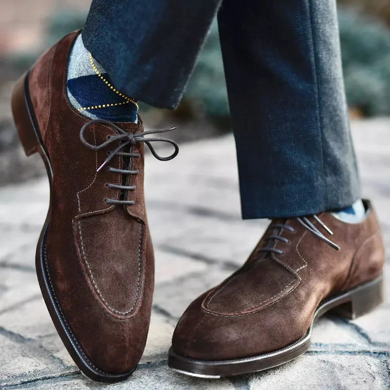 Men's Suede Lace-Up Shoes, Classic