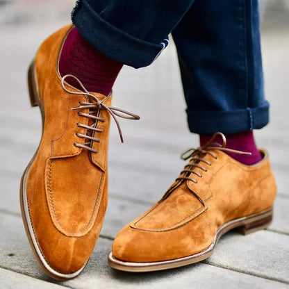 Men's Suede Lace-Up Shoes, Classic