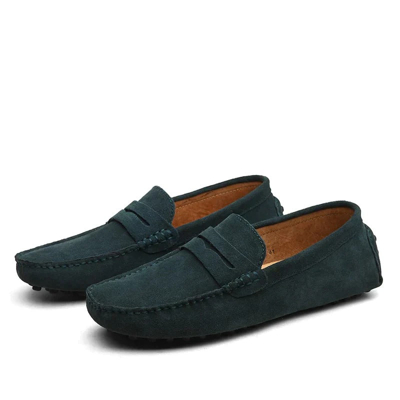 Men's Suede Loafers in Italian Style
