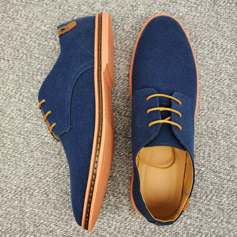 Men's Suede Oxford Shoes, Breathable