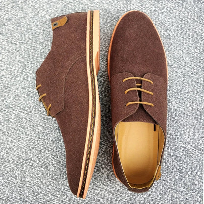 Men's Suede Oxford Shoes, Breathable