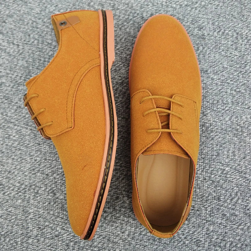 Men's Suede Oxford Shoes, Breathable