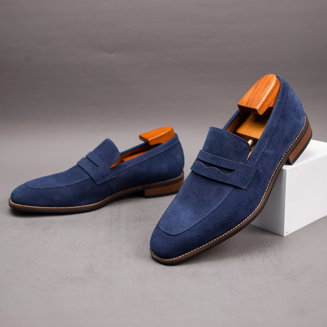 Men's Suede Slip-On Loafers, Flexible