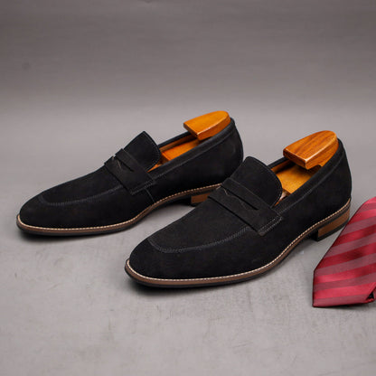 Men's Suede Slip-On Loafers, Flexible