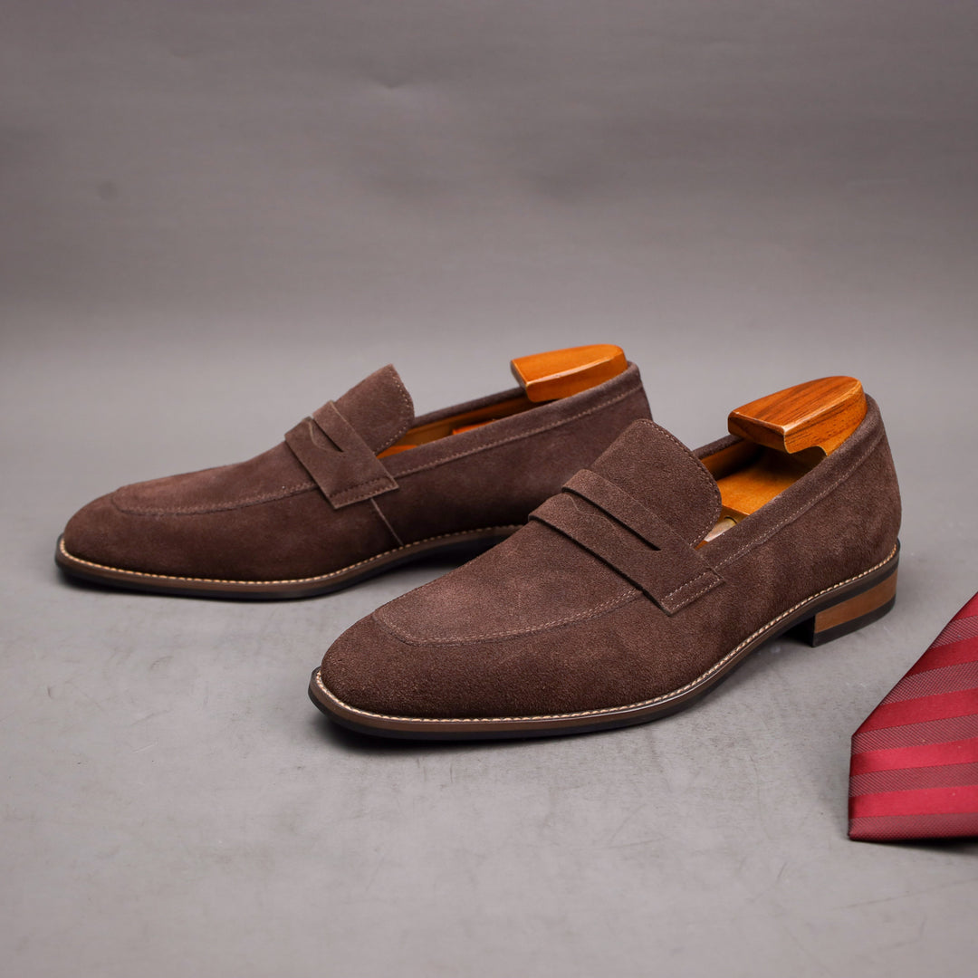 Men's Suede Slip-On Loafers, Flexible