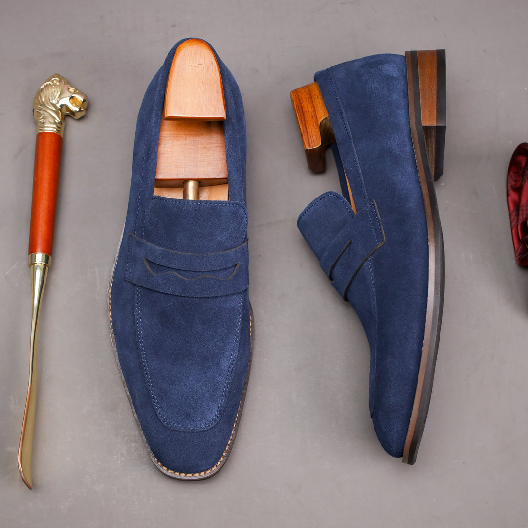 Men's Suede Slip-On Loafers, Flexible