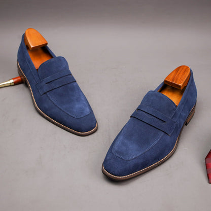 Men's Suede Slip-On Loafers, Flexible