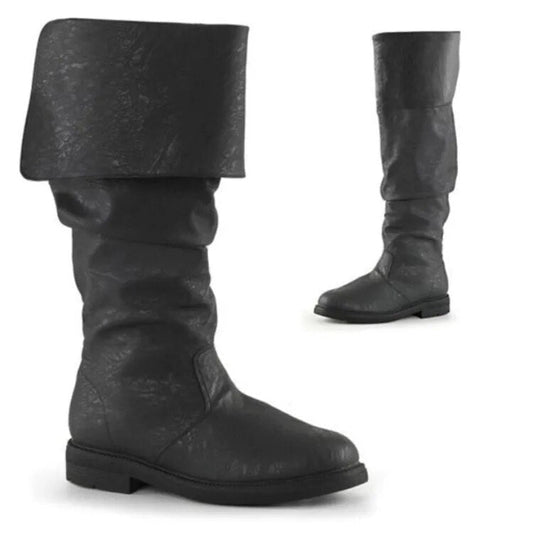 Men's Tall Boots with a Denim Pattern