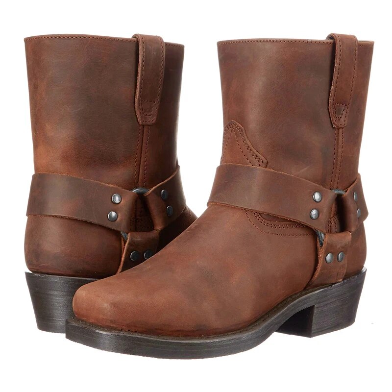 Men's Vintage Cowboy Boots, Lightweight and Comfortable
