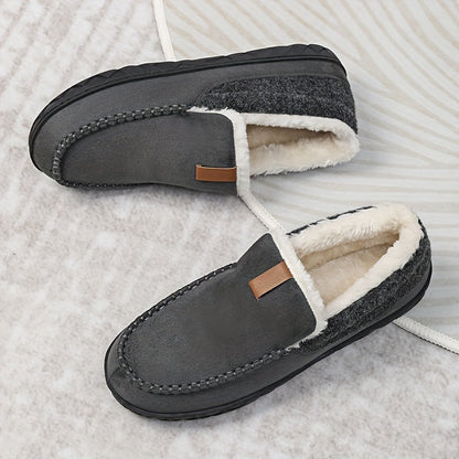 Men's Wool Loafer Slippers for Winter