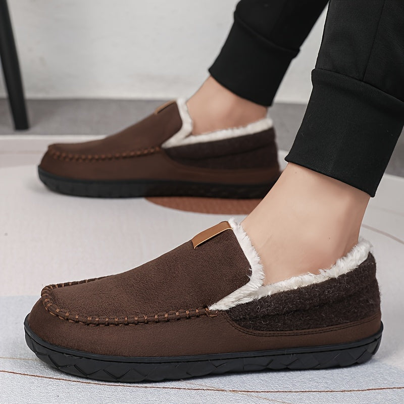 Men's Wool Loafer Slippers for Winter