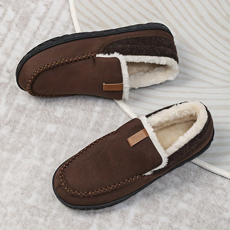 Men's Wool Loafer Slippers for Winter