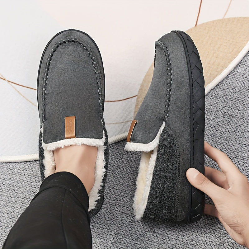Men's Wool Loafer Slippers for Winter