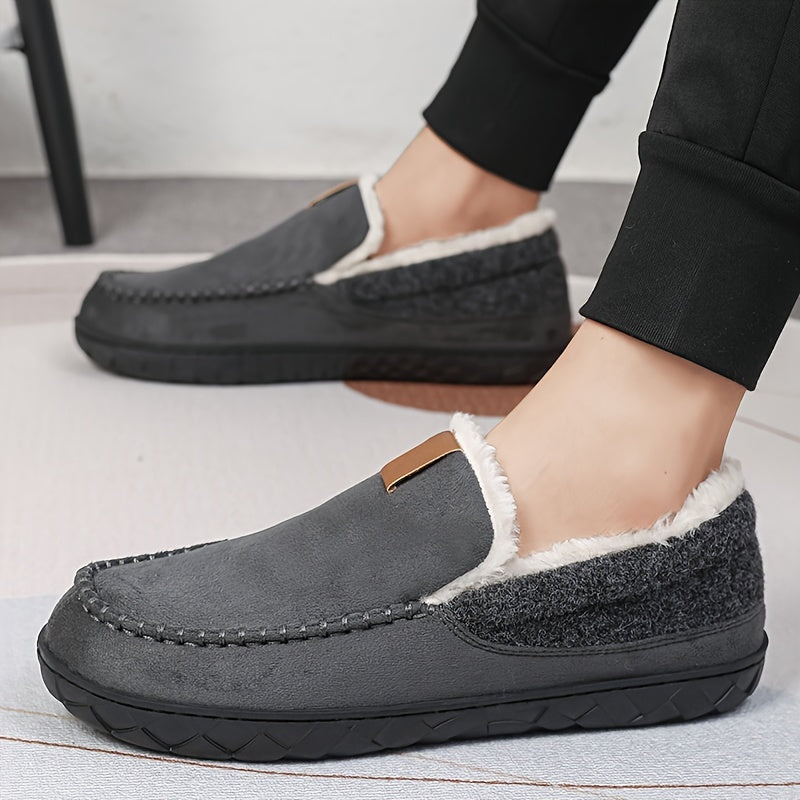 Men's Wool Loafer Slippers for Winter