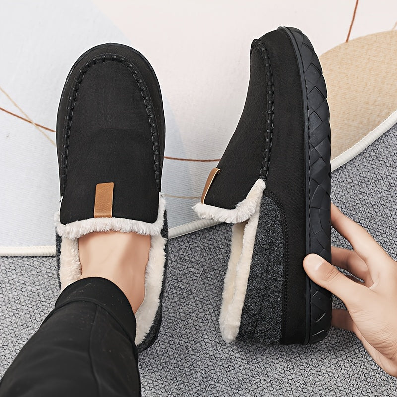 Men's Wool Loafer Slippers for Winter