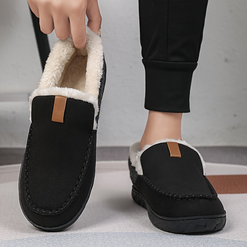 Men's Wool Loafer Slippers for Winter