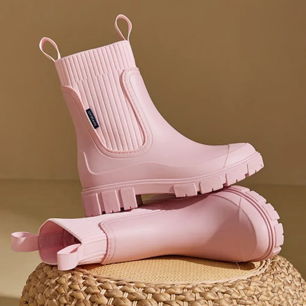Waterproof Women's Chelsea Boots with Non-Slip Sole