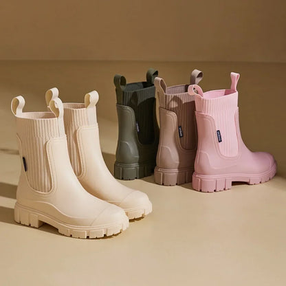 Waterproof Women's Chelsea Boots with Non-Slip Sole