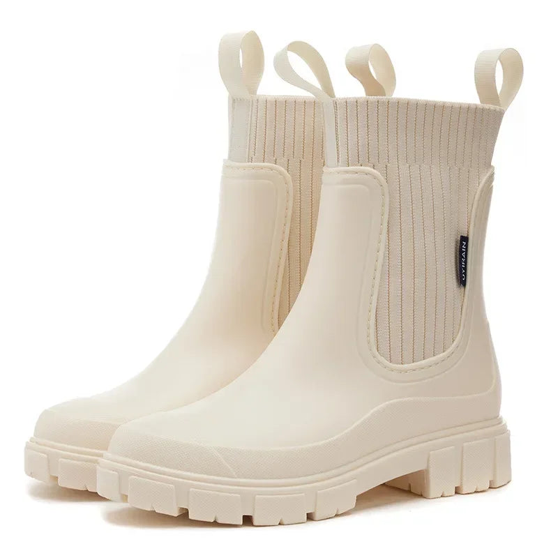 Waterproof Women's Chelsea Boots with Non-Slip Sole