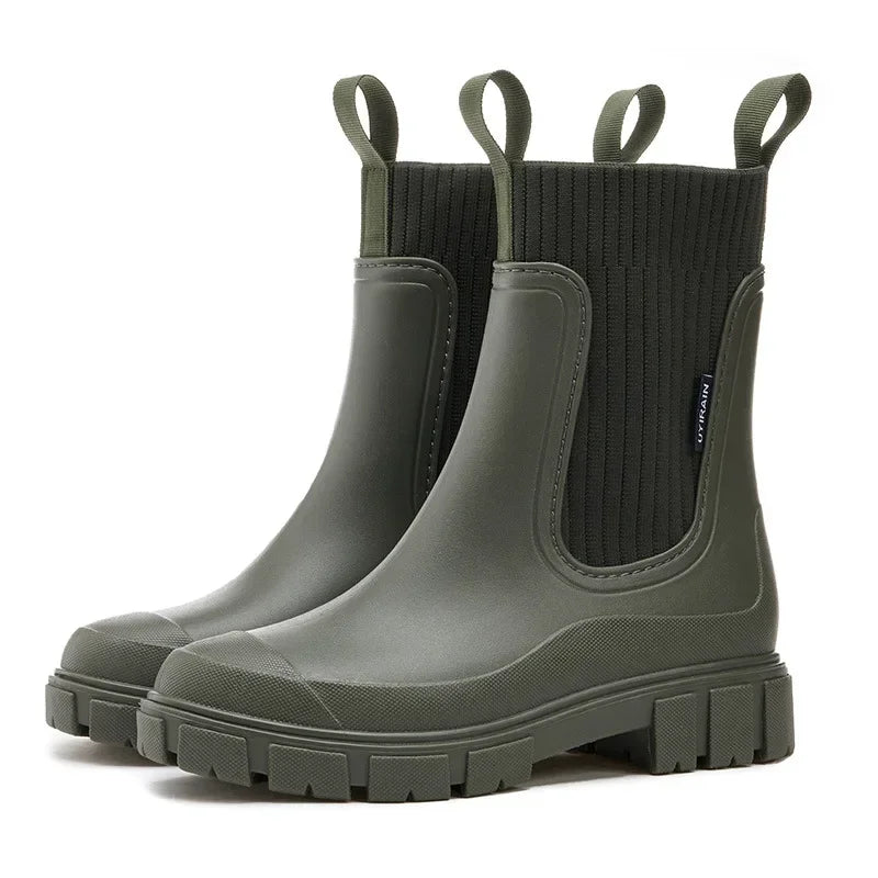 Waterproof Women's Chelsea Boots with Non-Slip Sole