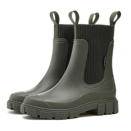 Waterproof Women's Chelsea Boots with Non-Slip Sole
