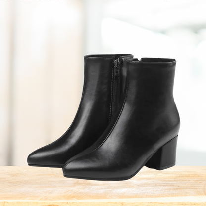Women's Ankle Boots with a Glossy Finish