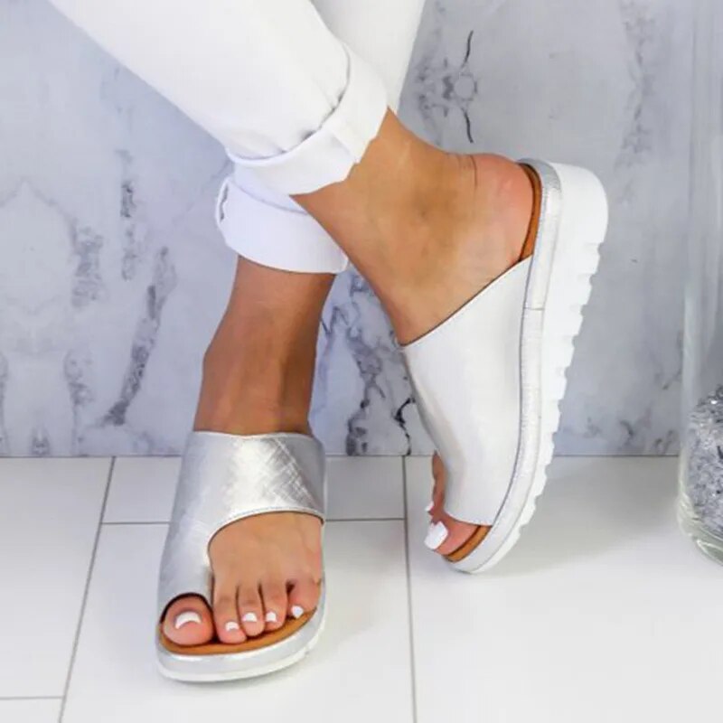 Women's Comfort Slides with Flat Sole