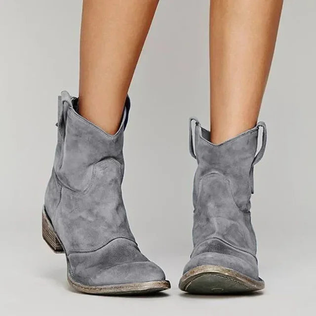 Women's Cowboy Boots with a Curved Heel