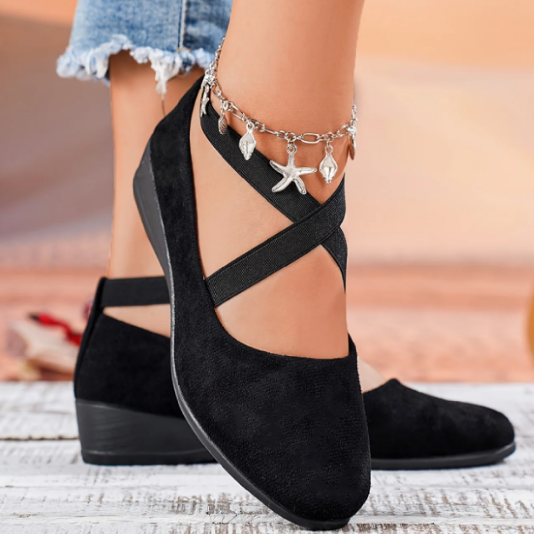 Women's Elegant Ballet Flats with Hidden Wedge